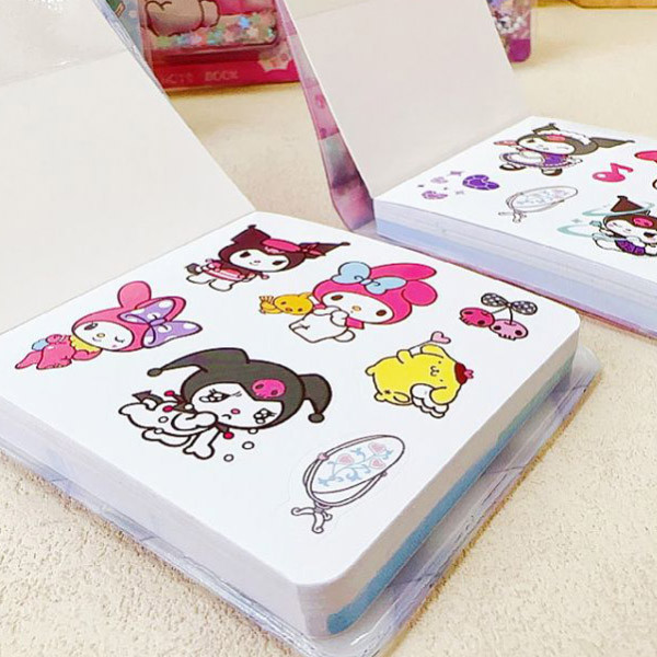 دفترچه یادداشت استیکردار آکواریومی فانتزی با جلد شفاف و استیکر رنگی در مشهد