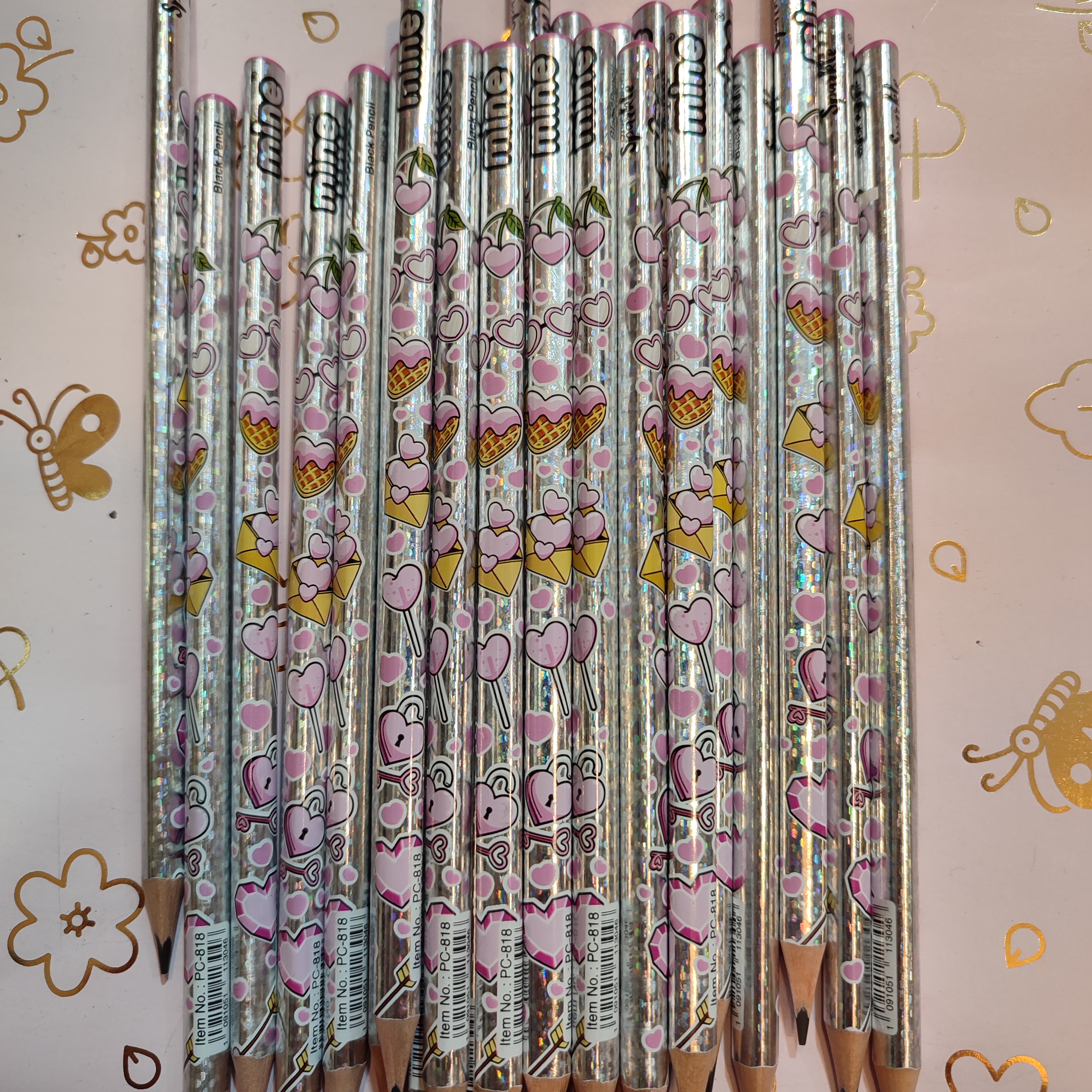 سه گوش بدنه نقره ای گیلاس و قلب ۲۴